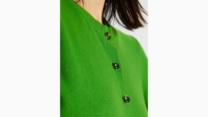 žene Kate Spade ks zelena kardigan s okruglim izrezom od kašmira odjeća 04HN771