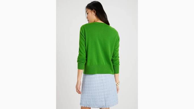 žene Kate Spade ks zelena kardigan s okruglim izrezom od kašmira odjeća 04HN771