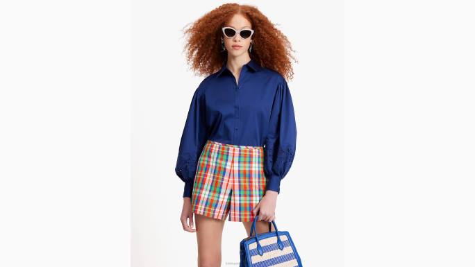 žene Kate Spade francuska mornarica andie košulja izvezena poplinom odjeća 04HN729
