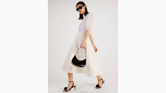 žene Kate Spade svježe bijelo majica s cvjetnim vezenjem odjeća 04HN753