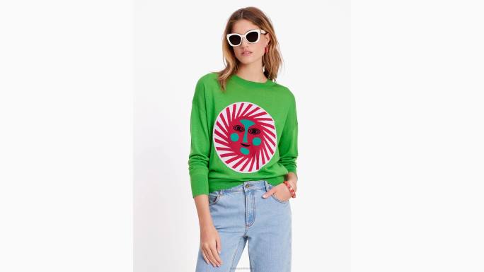 žene Kate Spade papiga zelena alexander girard x pulover odjeća 04HN686