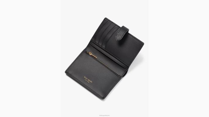 žene Kate Spade crni multi hudson posh karirani mali dvostruki novčanik pribor 04HN472