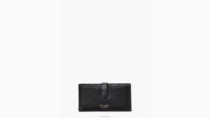žene Kate Spade crno hudson dvostruki novčanik pribor 04HN377
