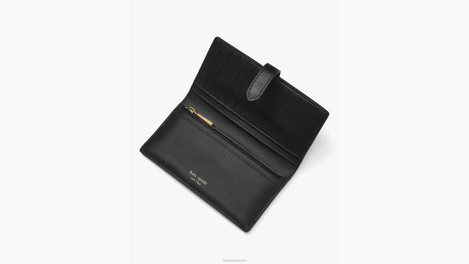 žene Kate Spade crno hudson dvostruki novčanik pribor 04HN377