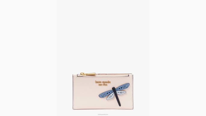 žene Kate Spade jutarnja plaža multi vilin konjic ukrašen mali tanki dvostruki novčanik pribor 04HN357
