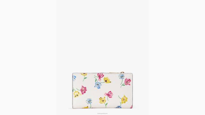 žene Kate Spade krema multi morgan tulip toss mali tanki dvostruki novčanik pribor 04HN368