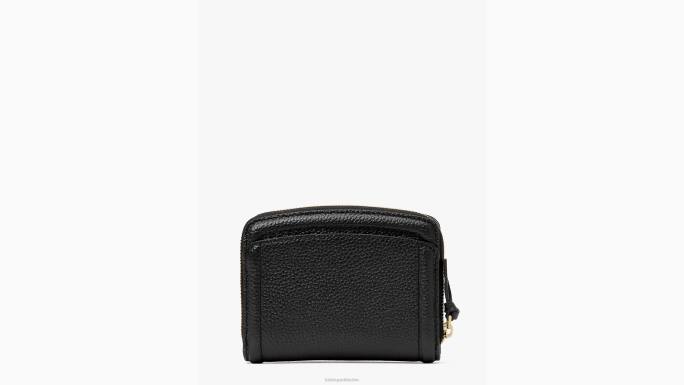 žene Kate Spade crno knott mali kompaktni novčanik pribor 04HN350