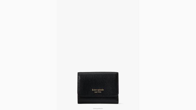 žene Kate Spade crno morgan novčanik s dvostrukim preklopom pribor 04HN442