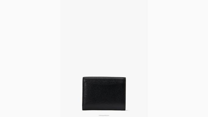 žene Kate Spade crno morgan novčanik s dvostrukim preklopom pribor 04HN442
