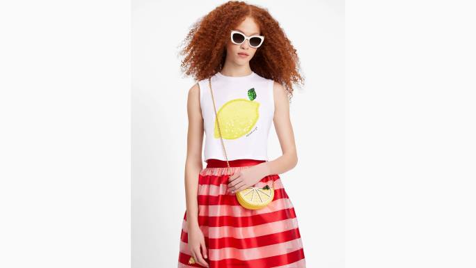 žene Kate Spade maslačak žuti multi lemon drop coin torbica pribor 04HN373