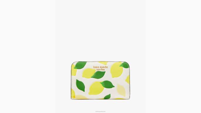 žene Kate Spade pergamena multi morgan lemon toss reljefni kompaktni novčanik pribor 04HN364