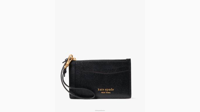 žene Kate Spade crno morgan torbica za kartice narukvica pribor 04HN370