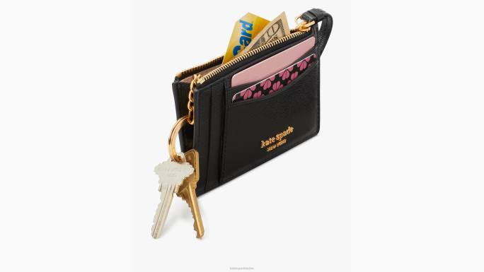 žene Kate Spade crno morgan torbica za kartice narukvica pribor 04HN370