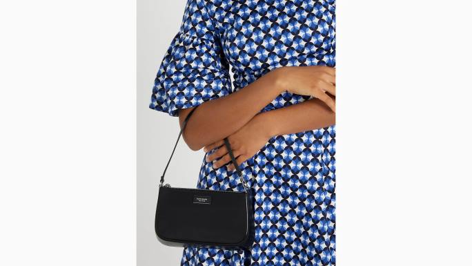 žene Kate Spade crno sam ikona ksnyl najlonska mini torbica pribor 04HN195
