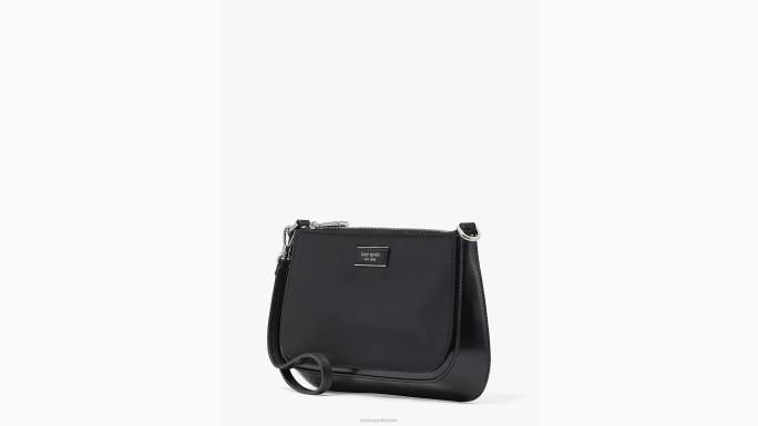 žene Kate Spade crno sam ikona ksnyl najlonska mini torbica pribor 04HN195