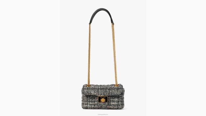 žene Kate Spade crni multi evelyn šljokičasti tvid s malim ramenima preko ramena pribor 04HN476