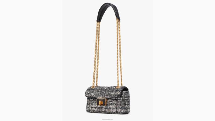 žene Kate Spade crni multi evelyn šljokičasti tvid s malim ramenima preko ramena pribor 04HN476