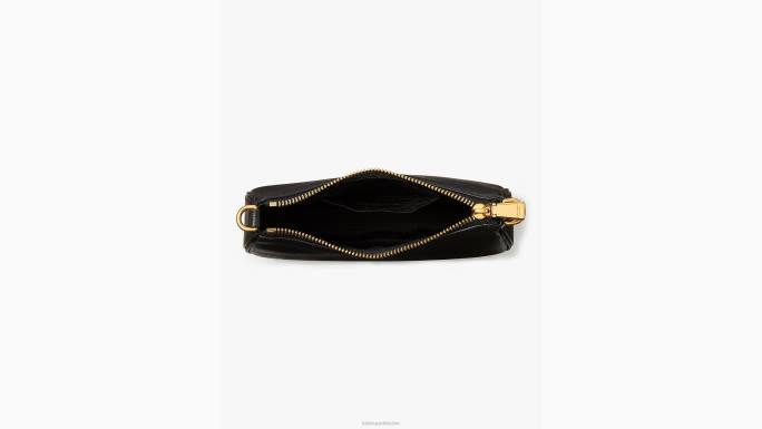 žene Kate Spade crni multi morgan zebra reljefni dvostruki crossbody pribor 04HN471