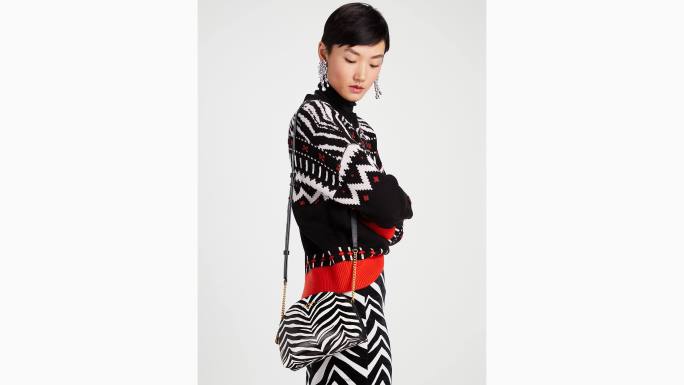 žene Kate Spade crni multi morgan zebra reljefni dvostruki patentni zatvarač dome crossbody pribor 04HN477