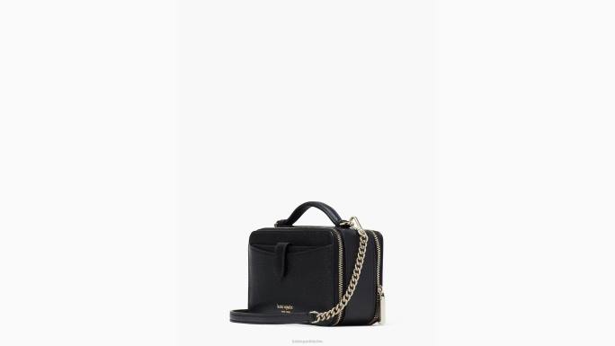 žene Kate Spade crno hudson preko ramena s dvostrukim patentnim zatvaračem pribor 04HN89