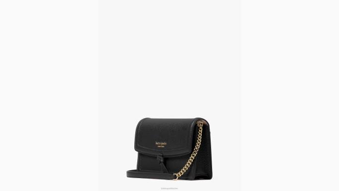 žene Kate Spade crno knott flap crossbody pribor 04HN179