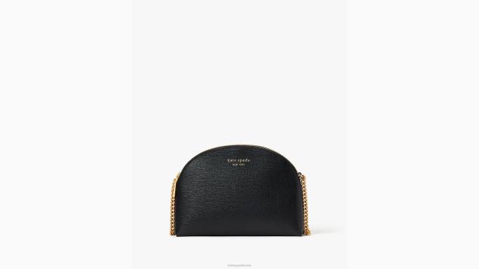 žene Kate Spade crno morgan dupli zip dome crossbody pribor 04HN108
