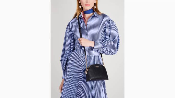 žene Kate Spade crno morgan dupli zip dome crossbody pribor 04HN108