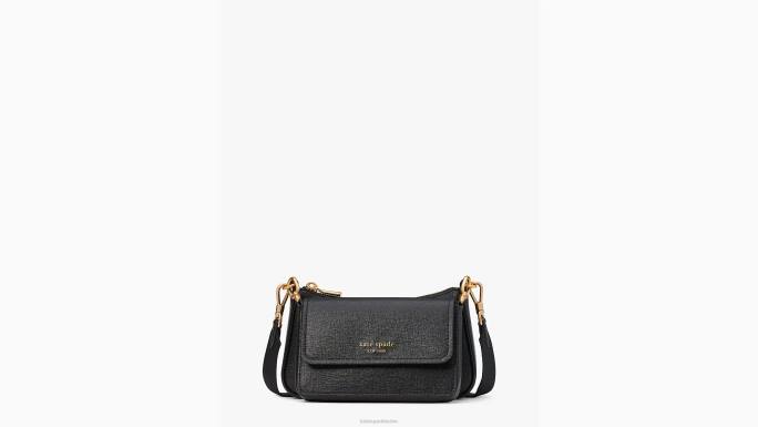 žene Kate Spade crno morgan duplo preko tijela pribor 04HN298