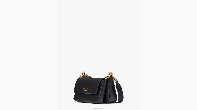 žene Kate Spade crno morgan duplo preko tijela pribor 04HN298