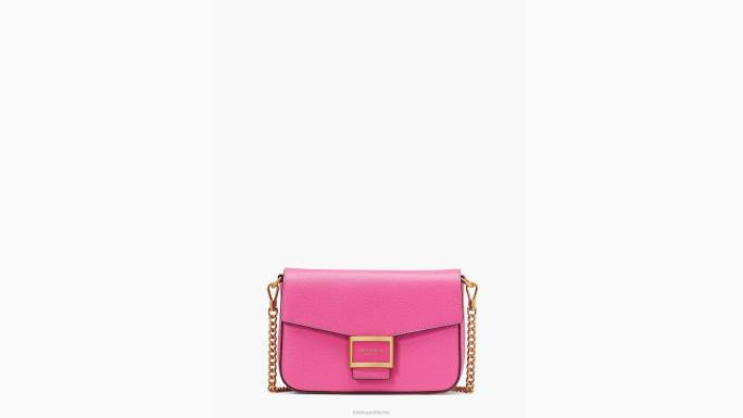 žene Kate Spade energetski ružičasta katy teksturirani kožni lanac s preklopom preko tijela pribor 04HN61