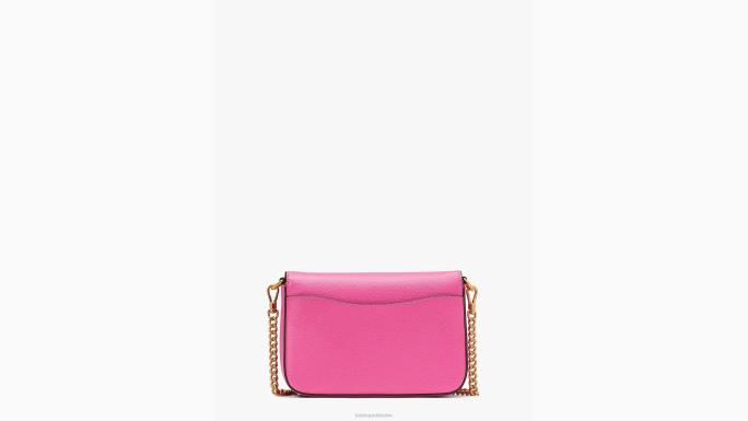 žene Kate Spade energetski ružičasta katy teksturirani kožni lanac s preklopom preko tijela pribor 04HN61