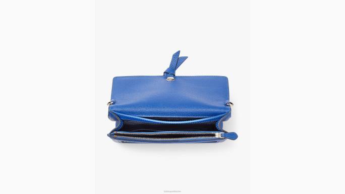 žene Kate Spade klasični plavi multi knott prugasti preklop preko tijela pribor 04HN327