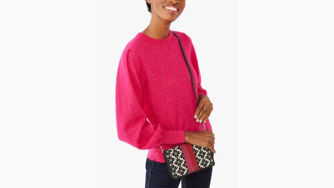 žene Kate Spade krema multi cvjetni jacquard stripe lančić novčanik pribor 04HN254