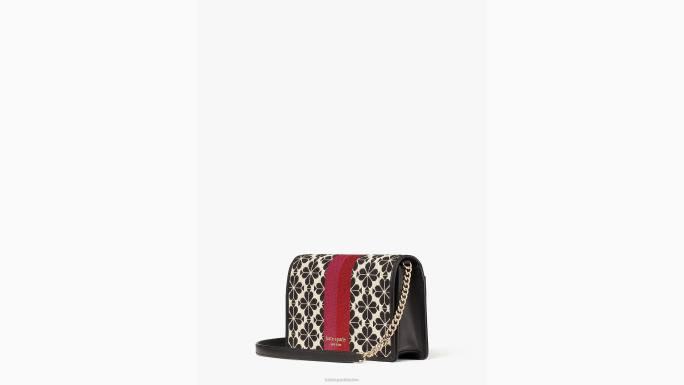 žene Kate Spade krema multi cvjetni jacquard stripe lančić novčanik pribor 04HN254