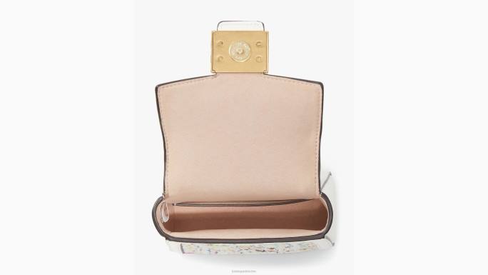 žene Kate Spade krema multi katy tweed micro crossbody pribor 04HN50