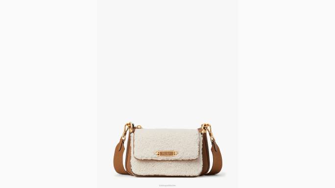 žene Kate Spade krema multi morgan šišana šiša i šljunčana koža duplo preko ramena pribor 04HN475