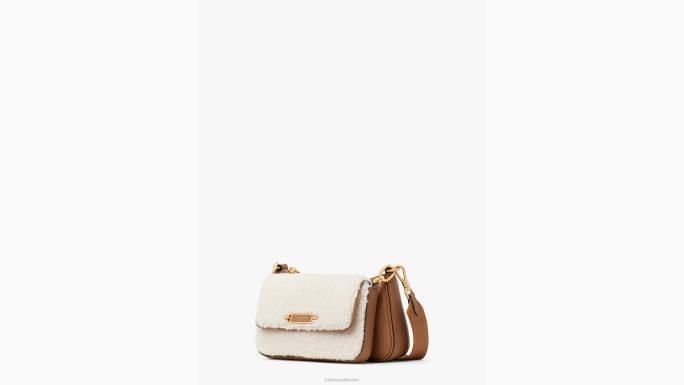 žene Kate Spade krema multi morgan šišana šiša i šljunčana koža duplo preko ramena pribor 04HN475
