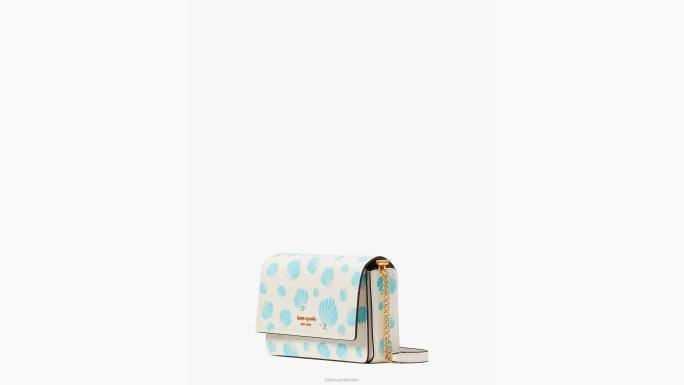 žene Kate Spade krema multi morgan novčanik s lančićem s utisnutim preklopom pribor 04HN46
