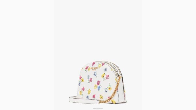 žene Kate Spade krema multi morgan tulip toss dvostruki patentni zatvarač dome crossbody pribor 04HN439