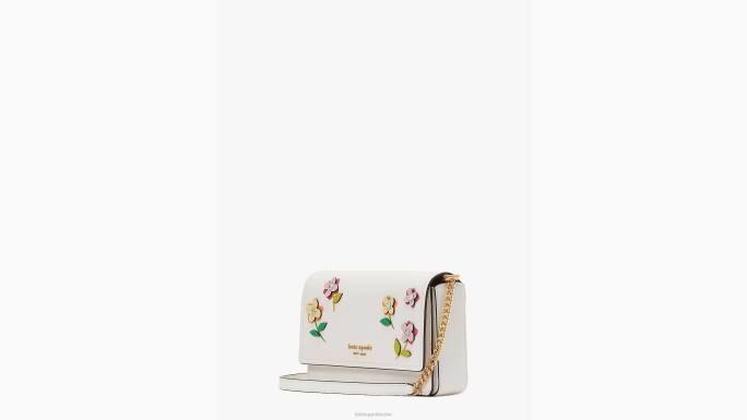 žene Kate Spade krema multi novčanik s lancem s preklopom u cvatu pribor 04HN282