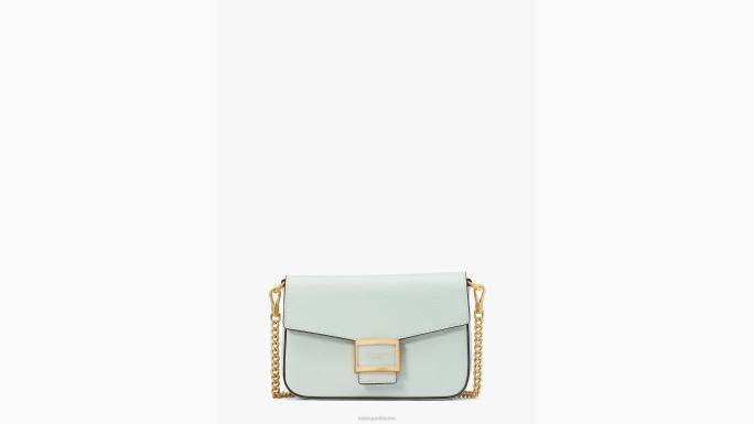žene Kate Spade kristalno plava katy teksturirani kožni lanac s preklopom preko tijela pribor 04HN62