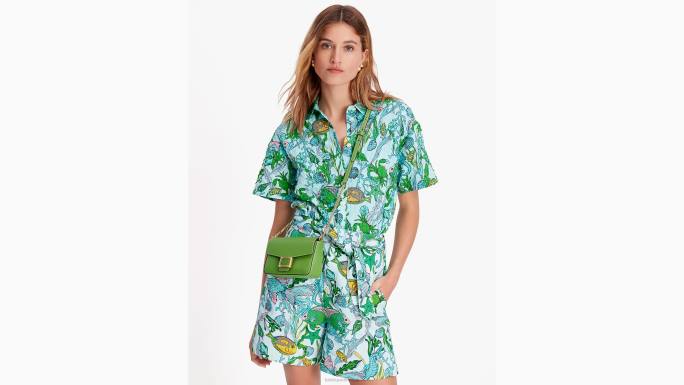 žene Kate Spade ks zelena katy teksturirani kožni lanac s preklopom preko tijela pribor 04HN65