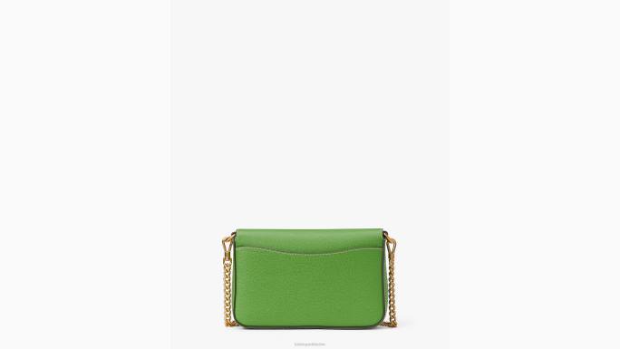 žene Kate Spade ks zelena katy teksturirani kožni lanac s preklopom preko tijela pribor 04HN65