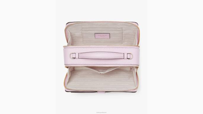 žene Kate Spade lavanda mraz hudson preko ramena s dvostrukim patentnim zatvaračem pribor 04HN91