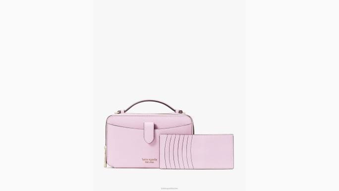 žene Kate Spade lavanda mraz hudson preko ramena s dvostrukim patentnim zatvaračem pribor 04HN91