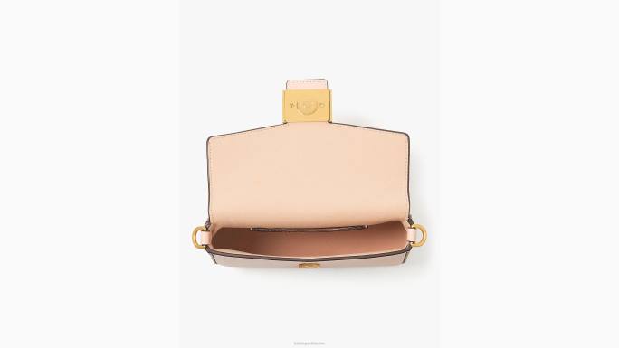 žene Kate Spade mochi ružičasta katy teksturirani kožni lanac s preklopom preko tijela pribor 04HN64