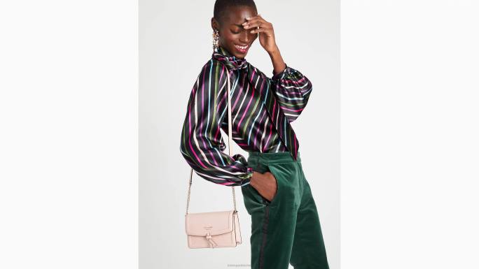 žene Kate Spade mochi ružičasta knott flap crossbody pribor 04HN180
