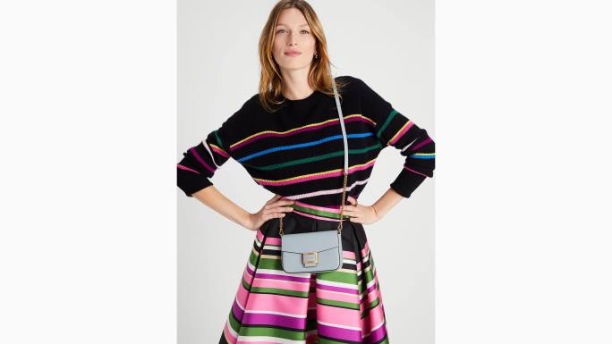 žene Kate Spade oceanska plaža katy teksturirani kožni lanac s preklopom preko tijela pribor 04HN331