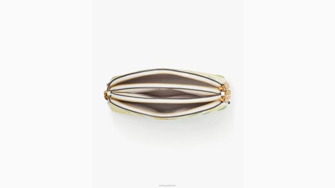 žene Kate Spade pergamena multi morgan lemon toss reljefna kupola s dvostrukim patentnim zatvaračem preko ramena pribor 04HN120