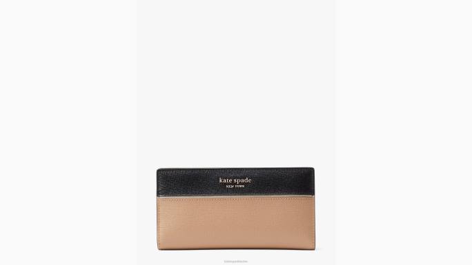 žene Kate Spade cafe mocha multi morgan tanak dvostruki novčanik s blokovima boja pribor 04HN392